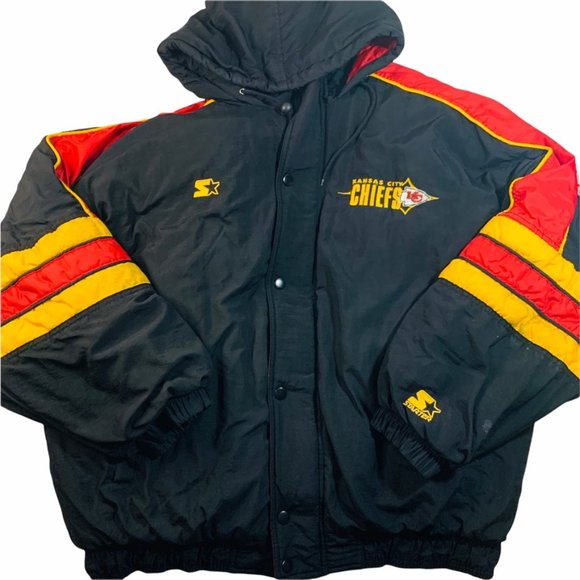 STARTER Other - KC Kansas City Chiefs vintage Starter hooded jacket full zip black color way XXL